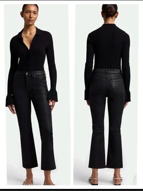 7 For All Mankind Jeans Slim Kick Womens 27 Metallic Fall Trendy Unique Movie